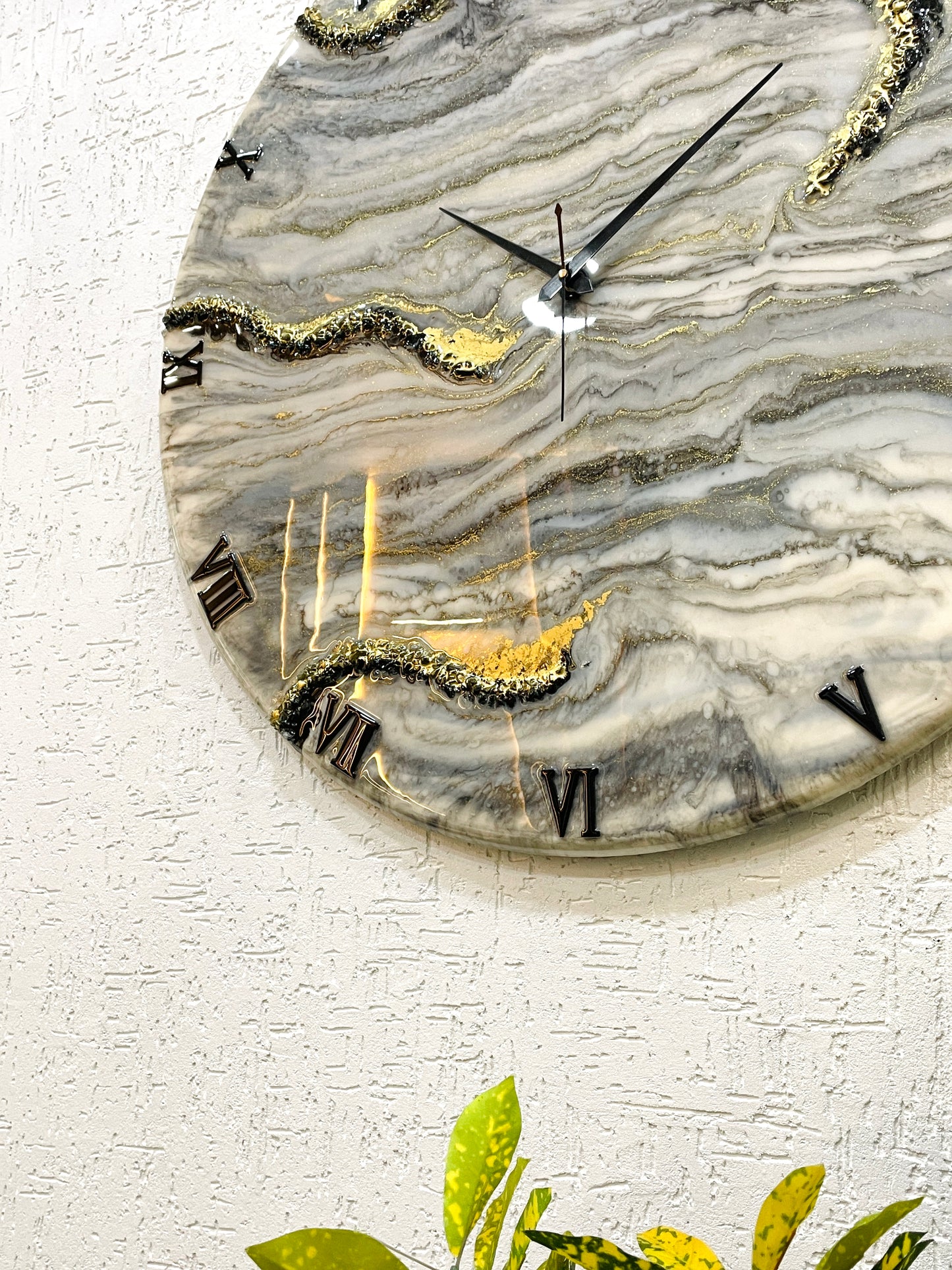 New Black White Large Silent Clock 27 Inches
