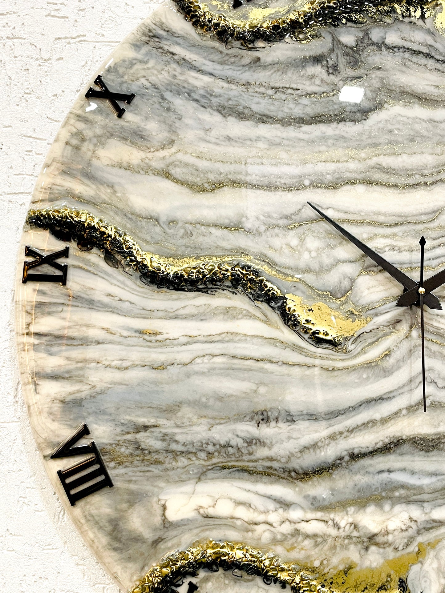 New Black White Large Silent Clock 27 Inches