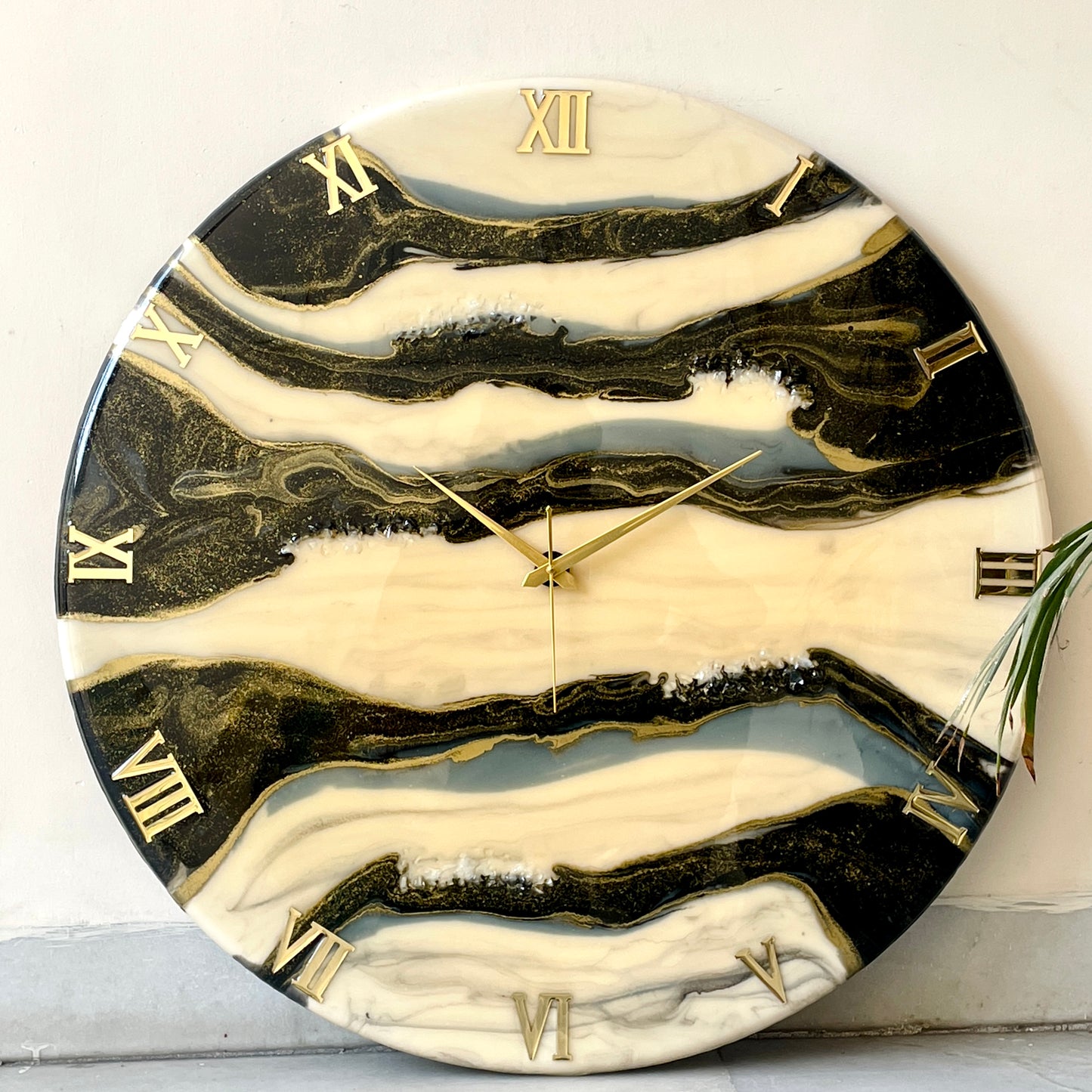 Black Falls Clock Large 27 Inches