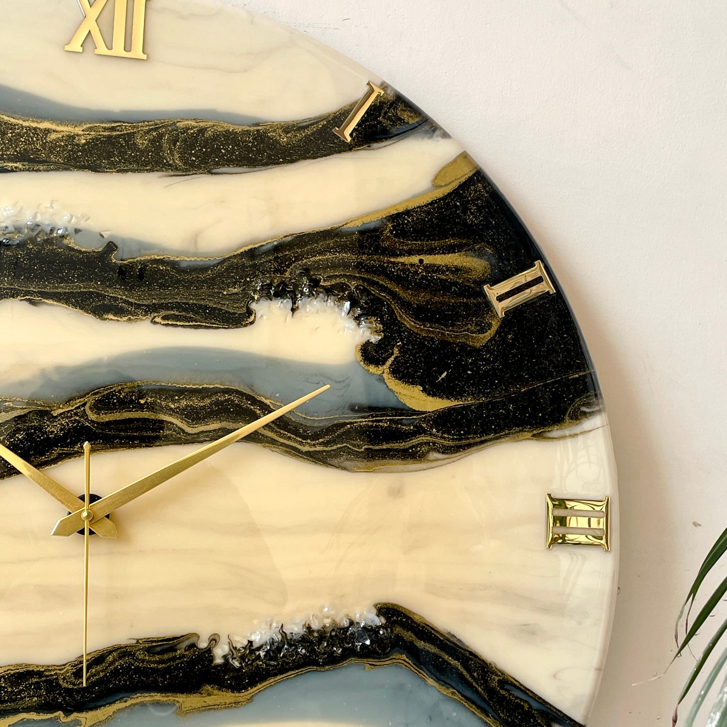 Black Falls Clock Large 27 Inches