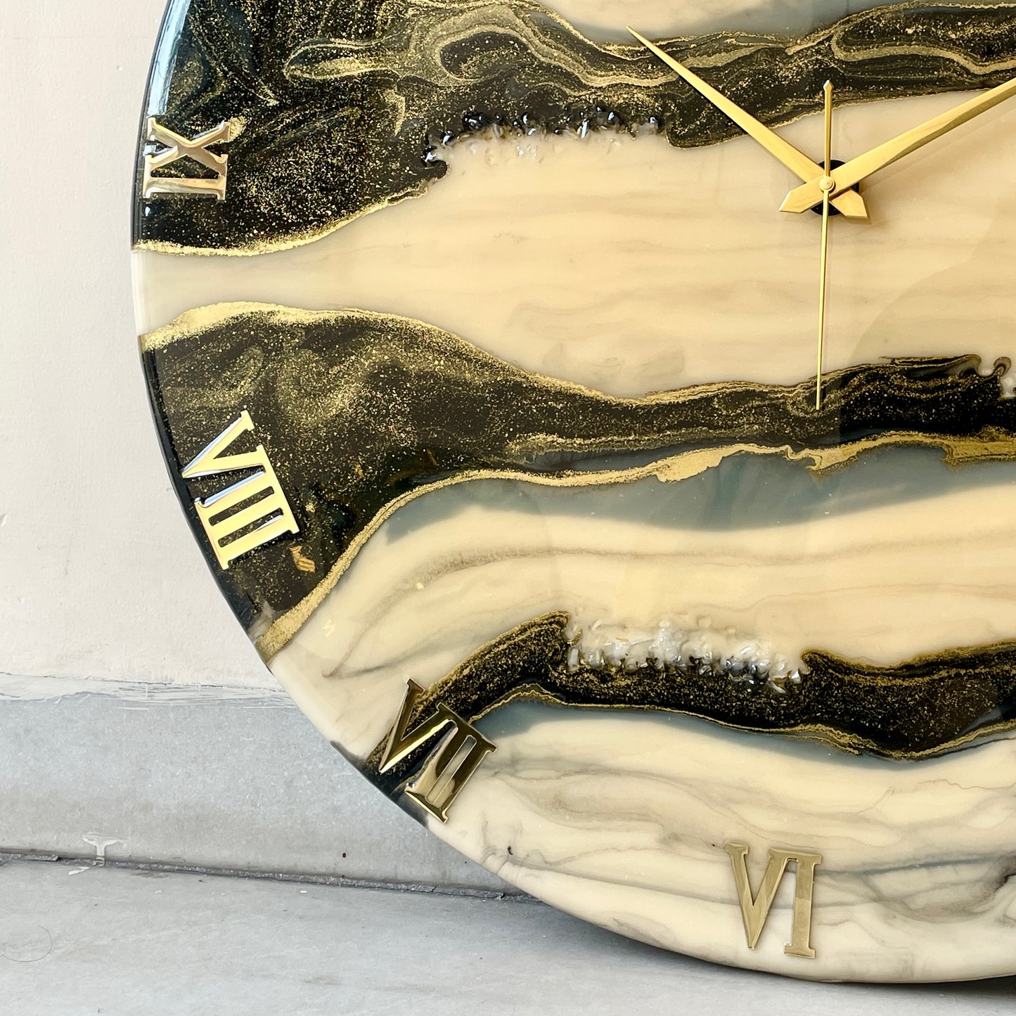 Black Falls Clock Large 27 Inches
