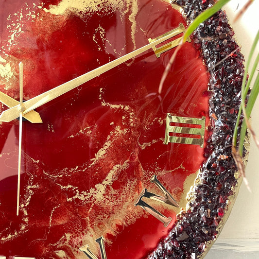 Red Ring Silent Clock