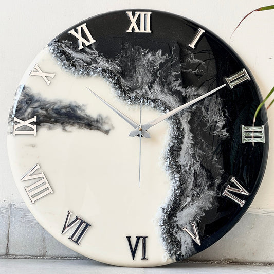 Black Fire Silent Clock