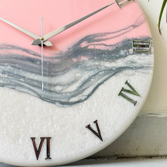 Blush Pink Silent Clock