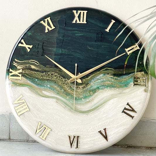 Royal Green Silent Clock