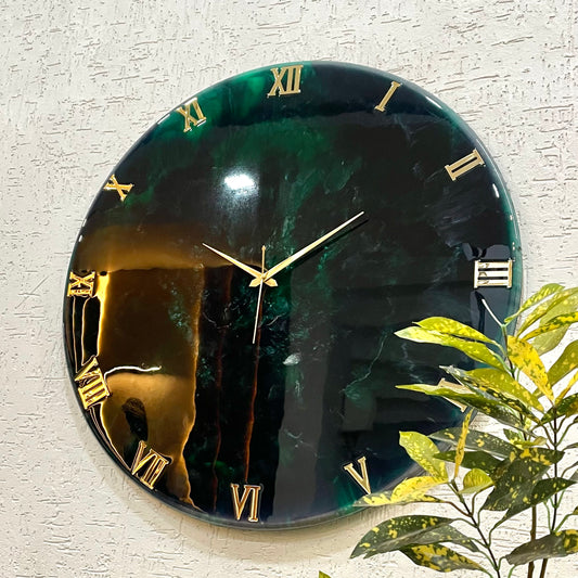 green forest Clock Large 27 Inches