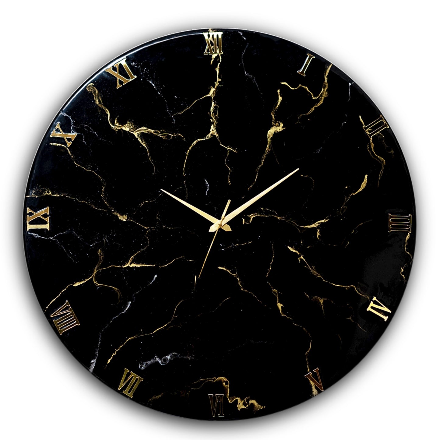 Black Stripes Silent Clock