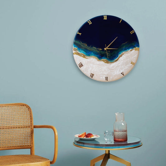 Royal Blue Silent Clock 30cm