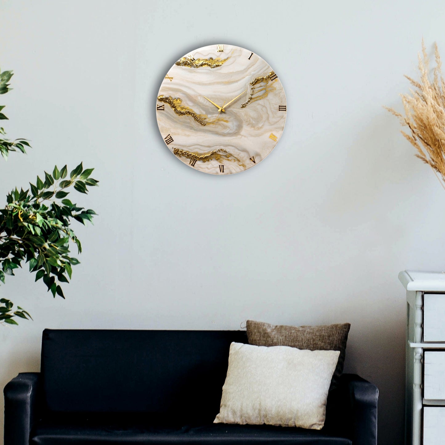 Creamy Desert Silent Clock 30cm