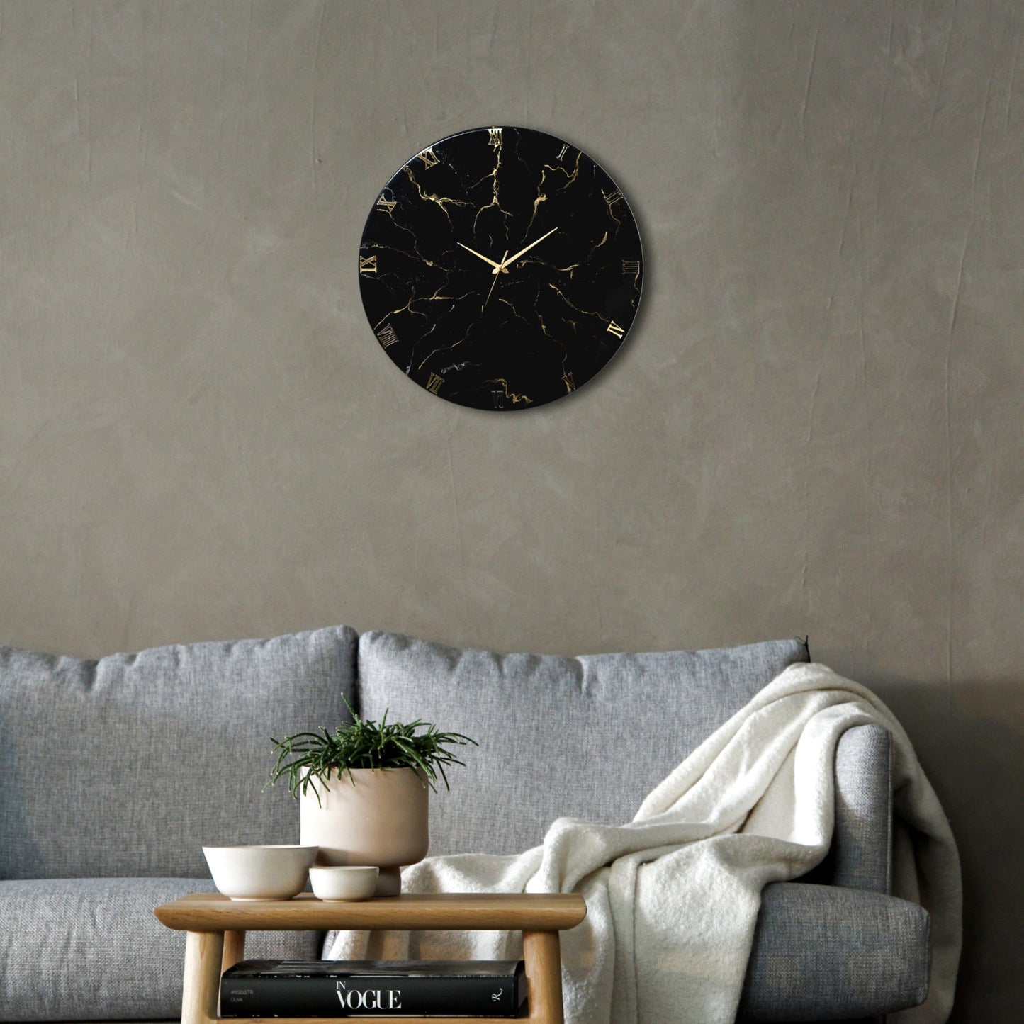 Black Stripes Silent Clock