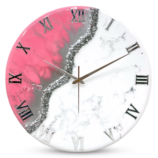 Pink Stone clock 17.5 inches (CS)