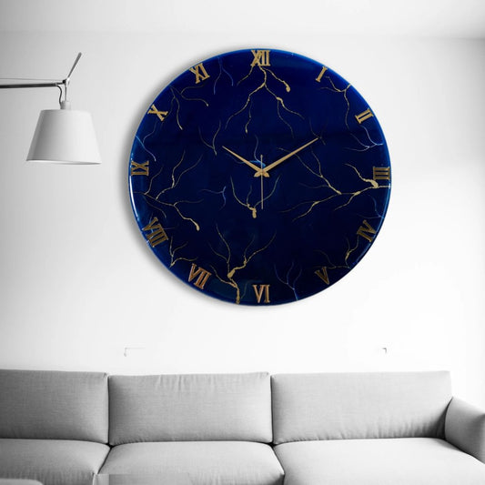 Blue Storm Silent Clock 30cm