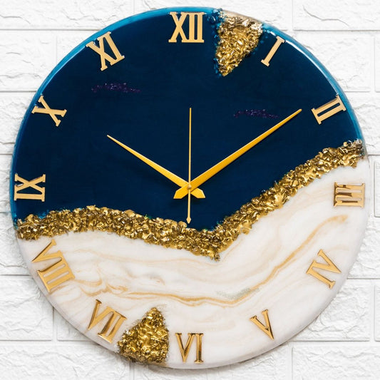The Blue Peak Resin Clock 17.5 inches