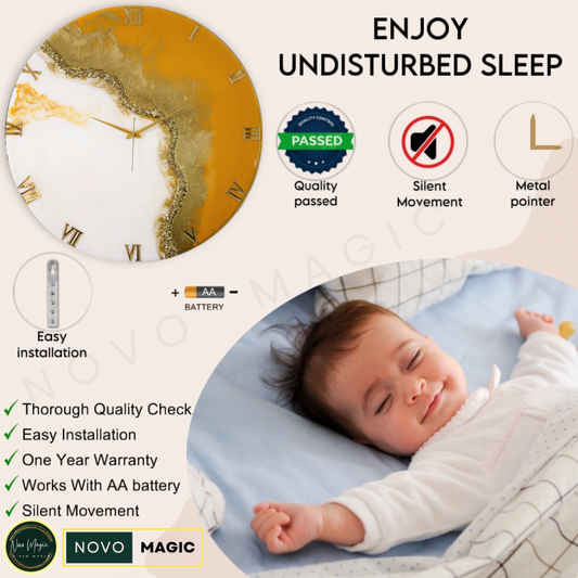 Fire Large Silent Clock