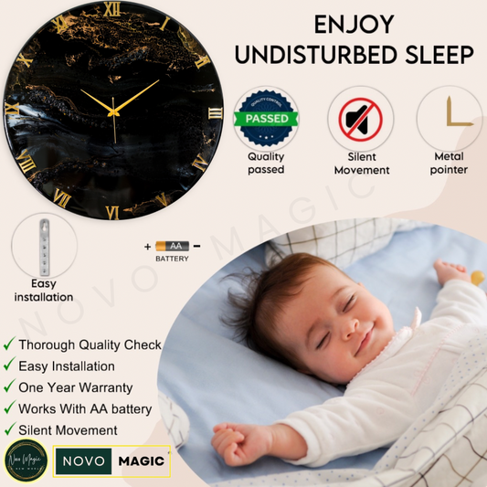 Black Desert Large Silent Clock