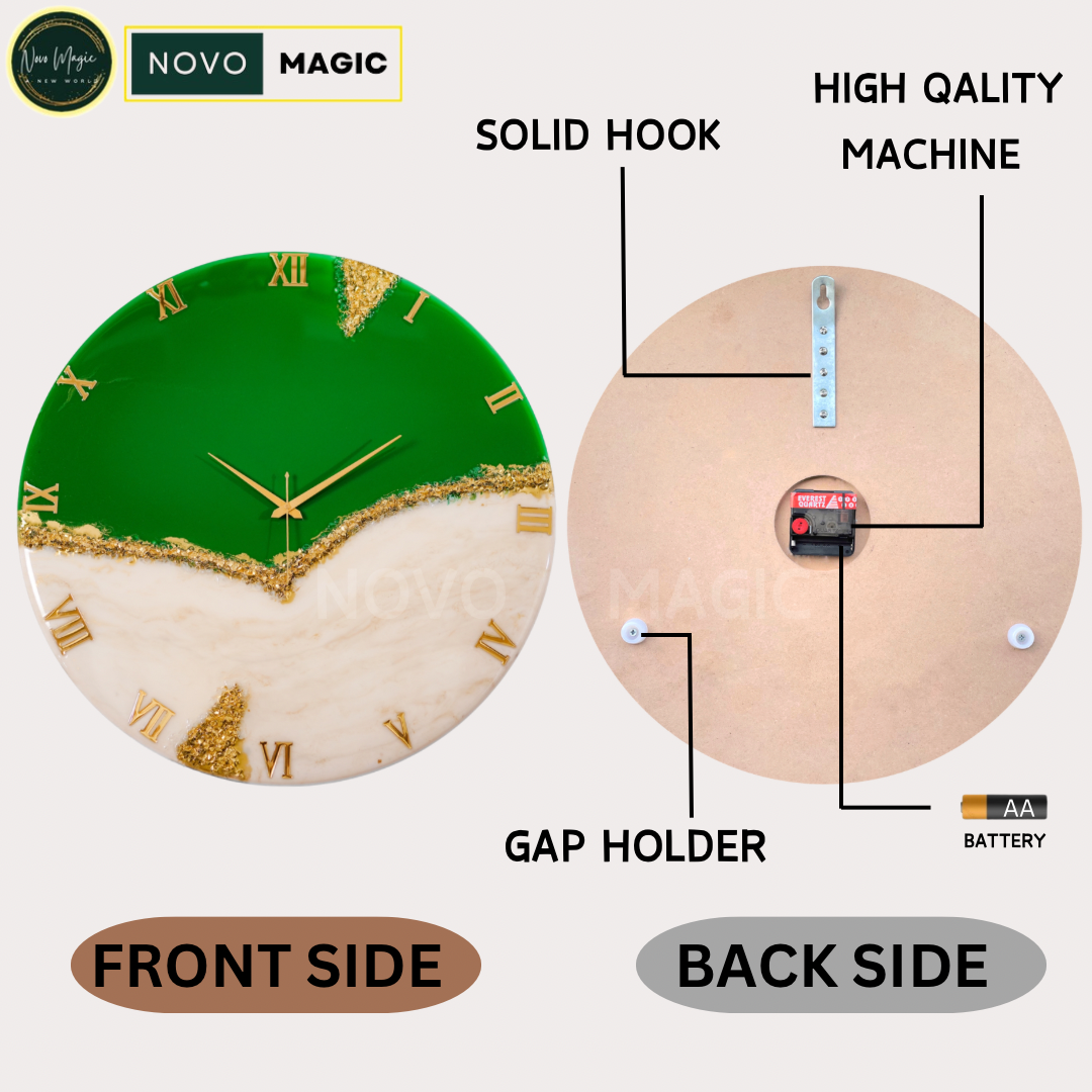 Green Peak Large Silent Clock