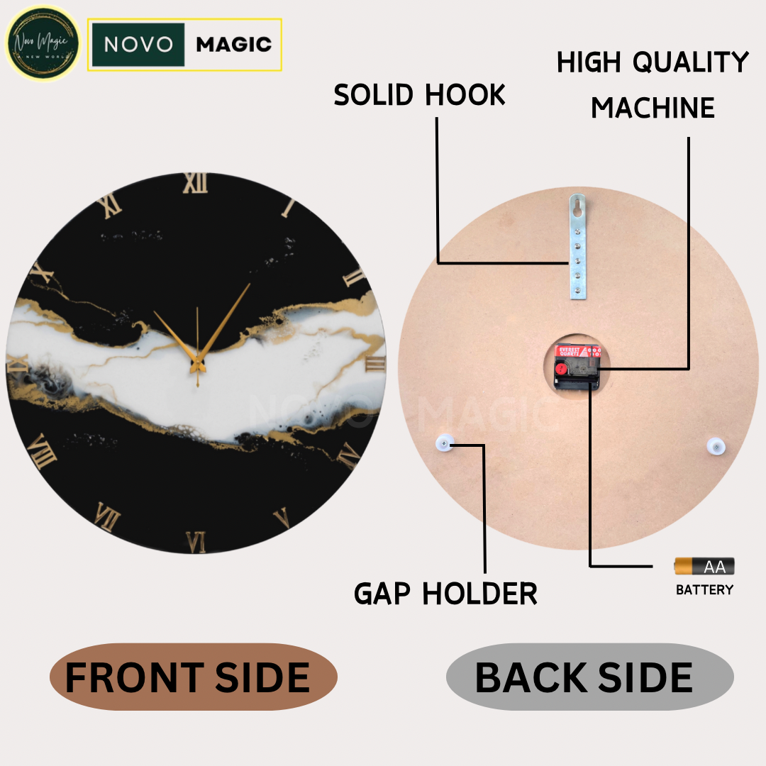 Harmony Silent Resin Wall Clock