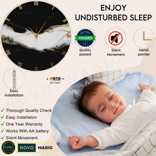 Harmony Silent Resin Wall Clock