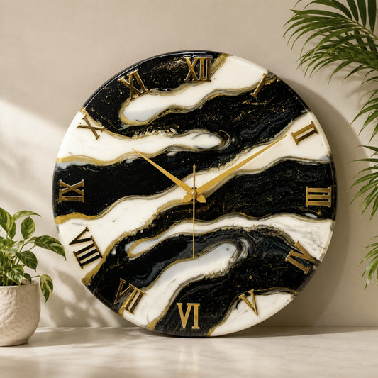Black Falls clock 17.5 inches (CS)