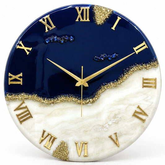 The Blue Peak Resin Clock 17.5 inches