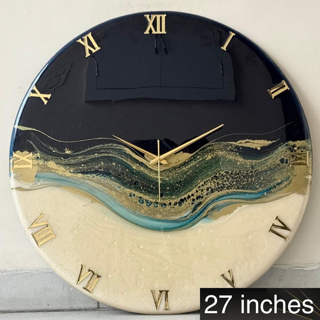 Black White Clock Large By Novo Magic
