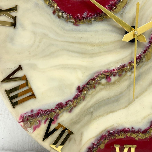 Cherry Geode silent clock 17.5 inches (CS)