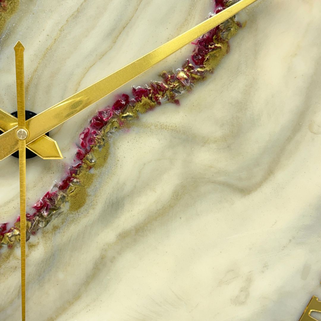 Cherry Geode silent clock 17.5 inches (CS)