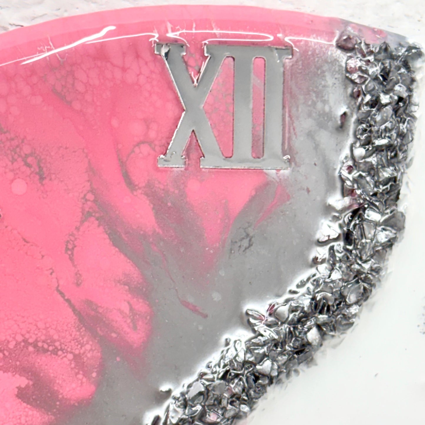 Pink Stone clock 17.5 inches (CS)
