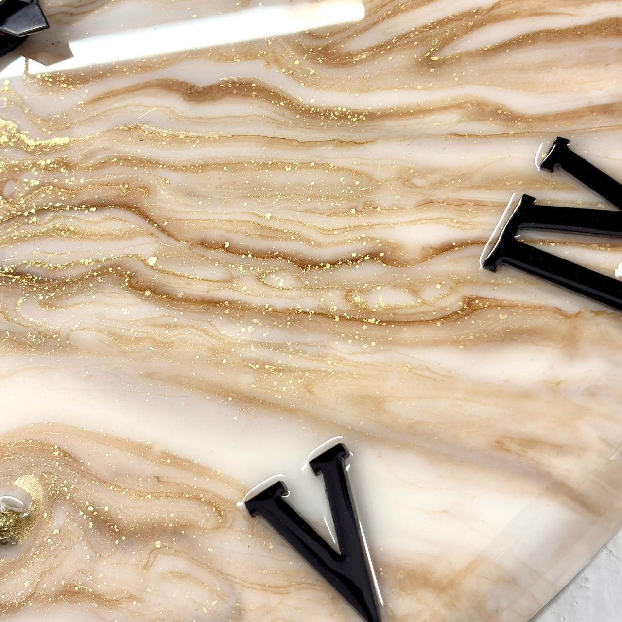 Sandy Silent Resin Clock