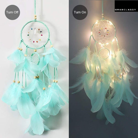 Dream Catcher With LED Light (Pastel Green)