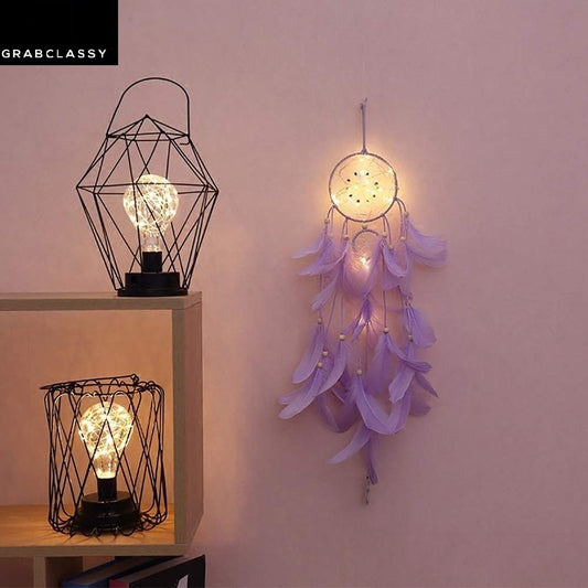 Dream Catcher With LED Light (Pastel Purple)