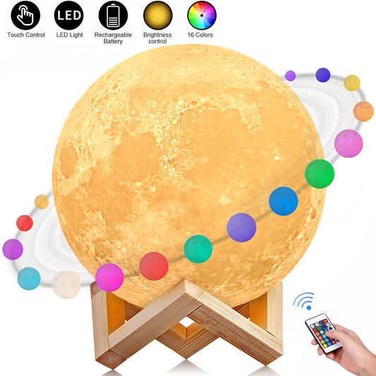 3D Moon Replica Lamp