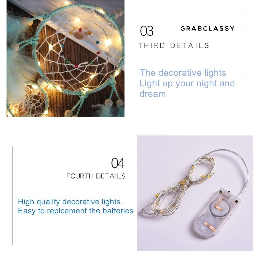 Dream Catcher With LED Light (Half Moon)