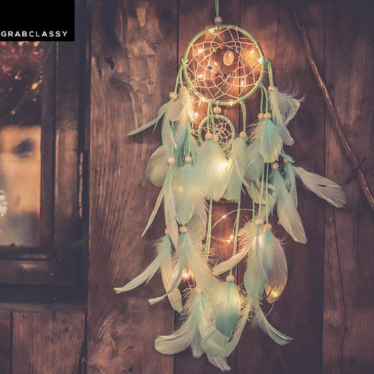 Dream Catcher With LED Light (Pastel Green)