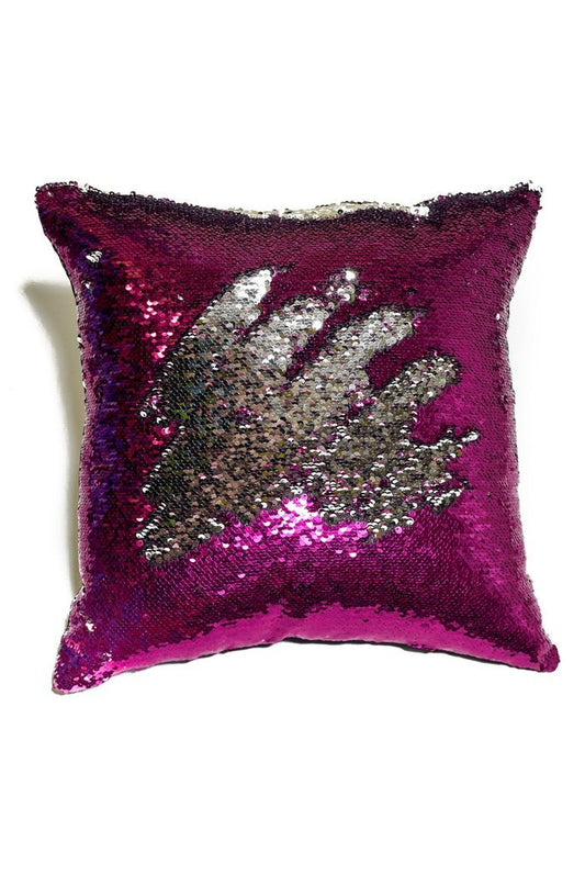 Mermaid Pillow Cover 16 X 16 Inches, Pillow Not Included (Pink/Silver)