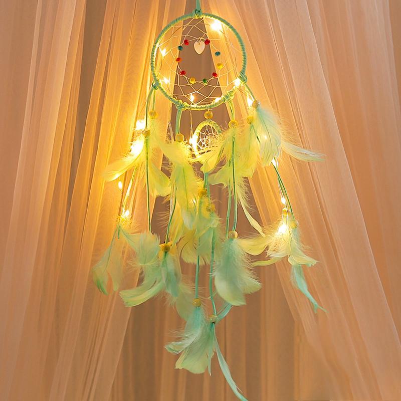 Dream Catcher With LED Light (Pastel Green)