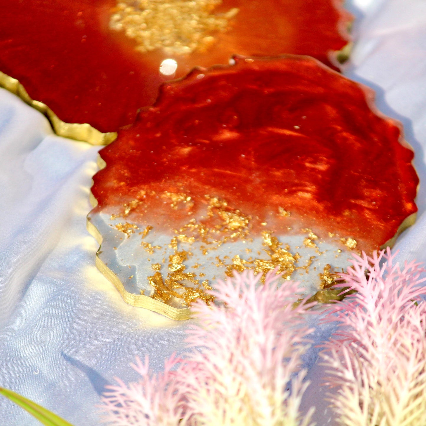 Copper - Handmade Resin Coasters Set Of 6