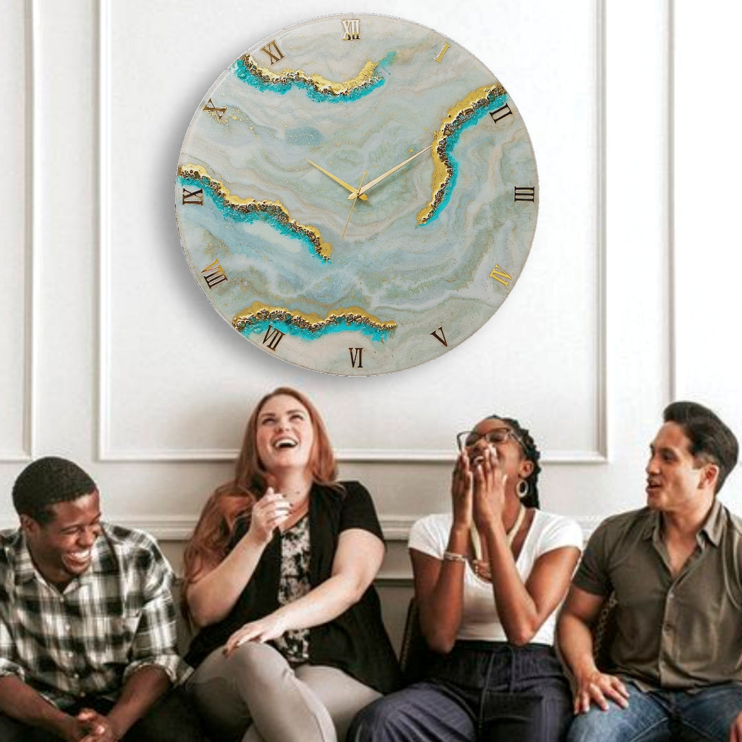 Oasis Silent Resin Wall Clock