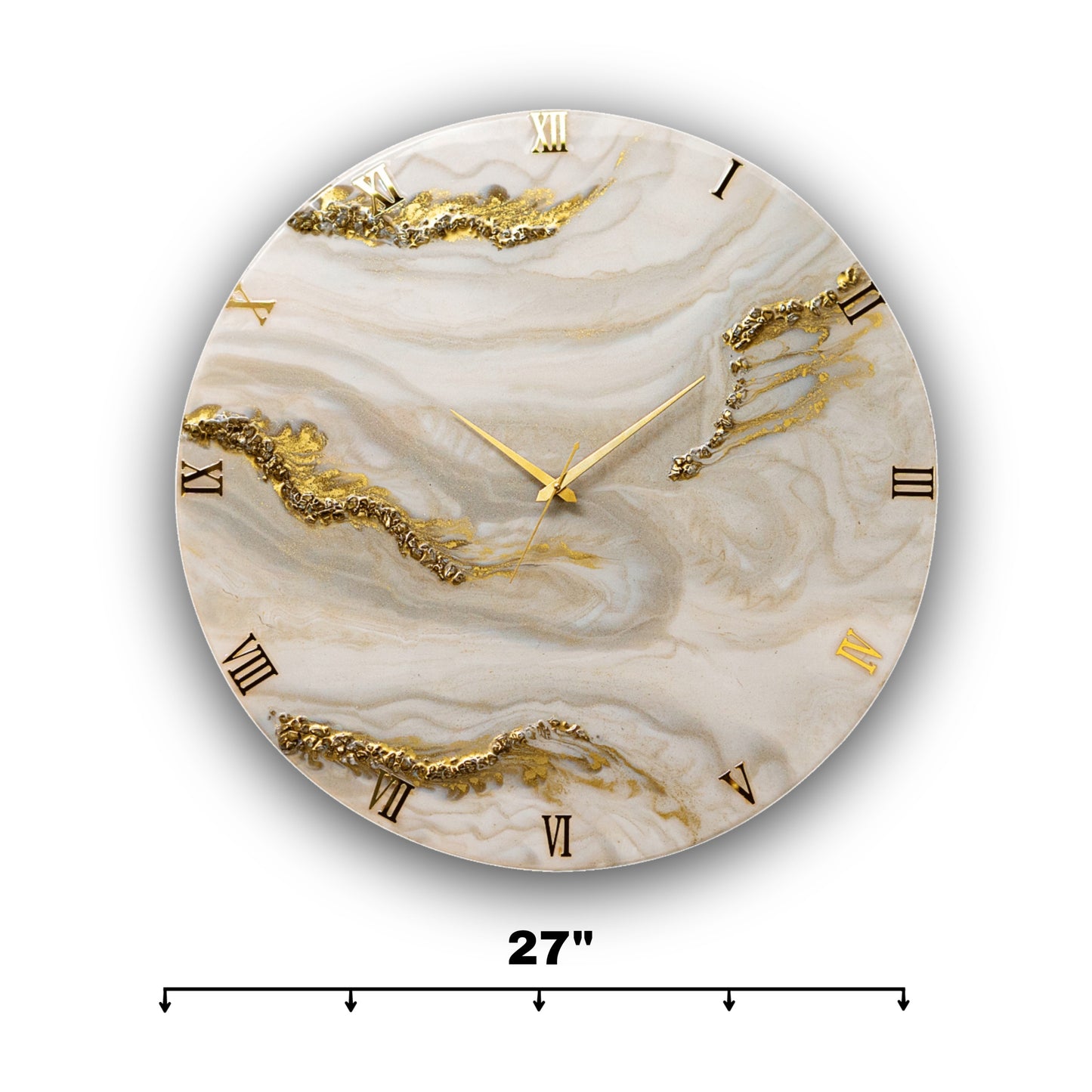 Creamy Desert Clock Large 27 Inches