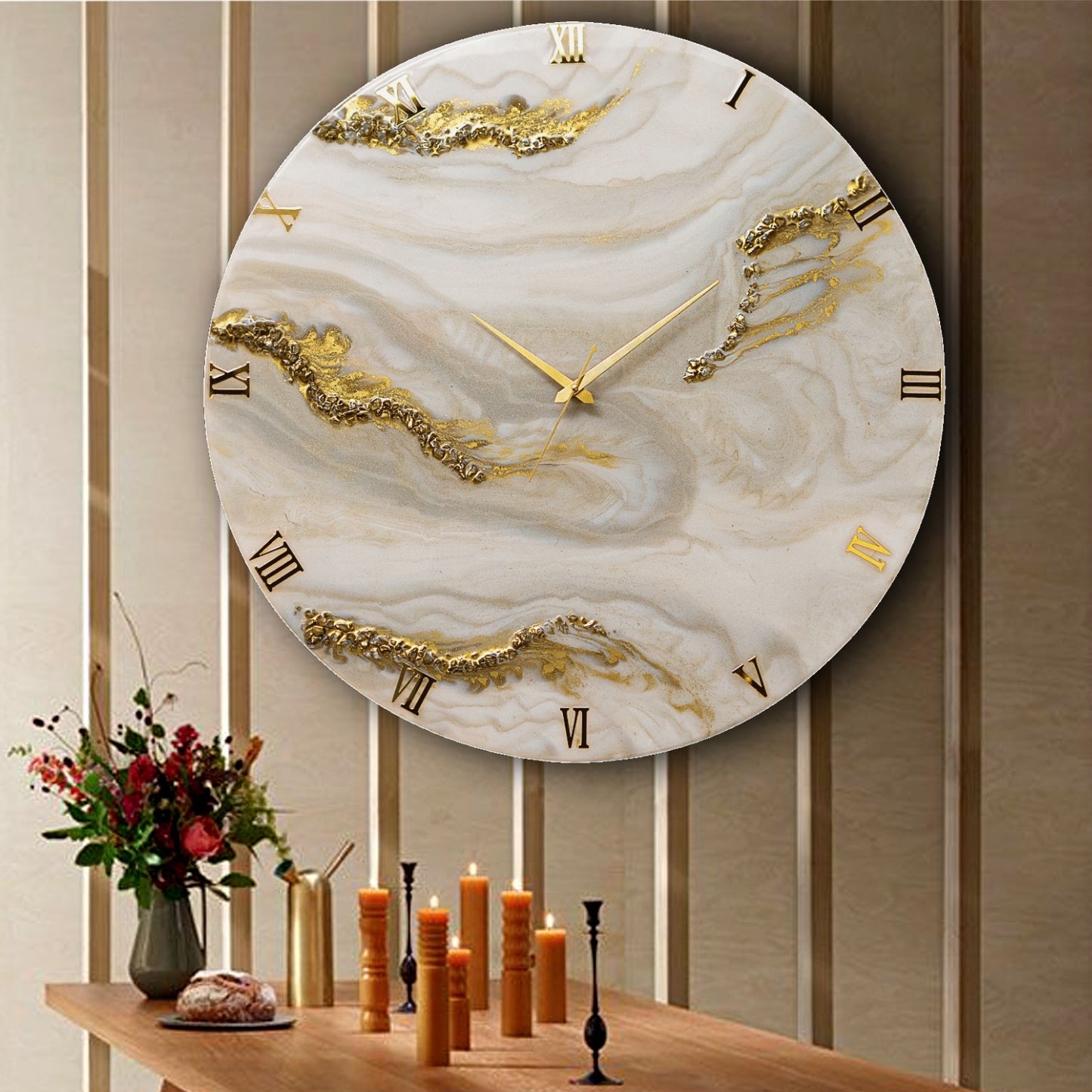 Creamy Desert Clock Large 27 Inches