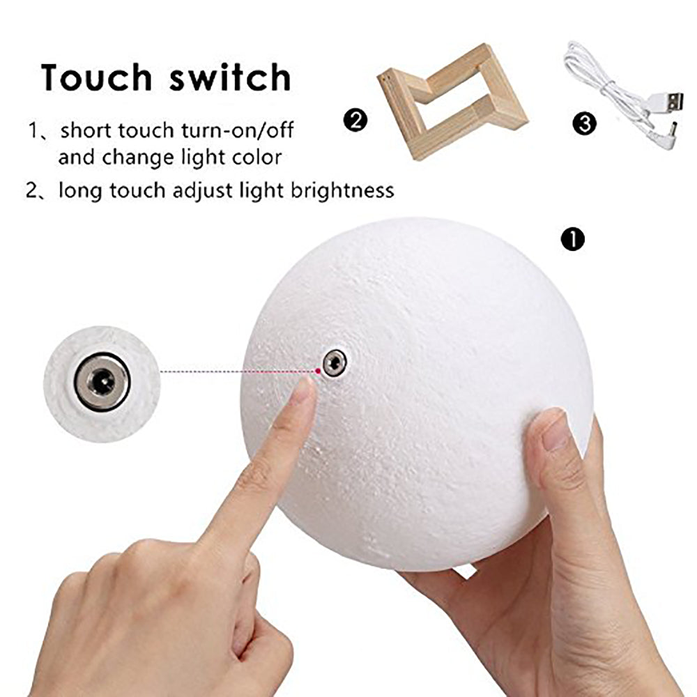 3D Moon Replica Lamp