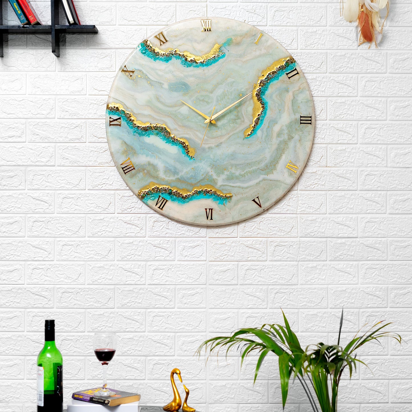 Oasis Silent Resin Wall Clock