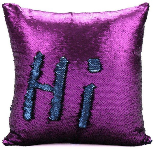 Mermaid Pillow Cover 16 X 16 Inches, Pillow Not Included (Purple/Navy)