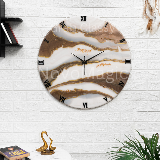 Choco Falls Handmade Silent Resin Clock