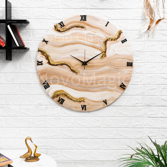 Sandy Resin Clock 27 Inches