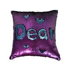 Mermaid Pillow Cover 16 X 16 Inches, Pillow Not Included (Purple/Navy)