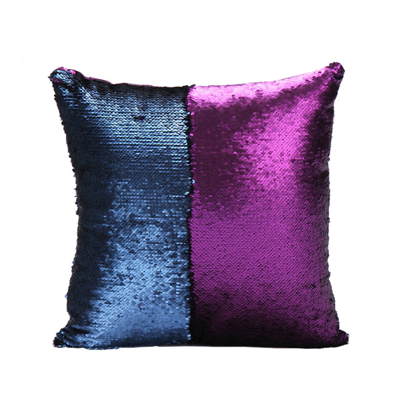 Mermaid Pillow Cover 16 X 16 Inches, Pillow Not Included (Purple/Navy)