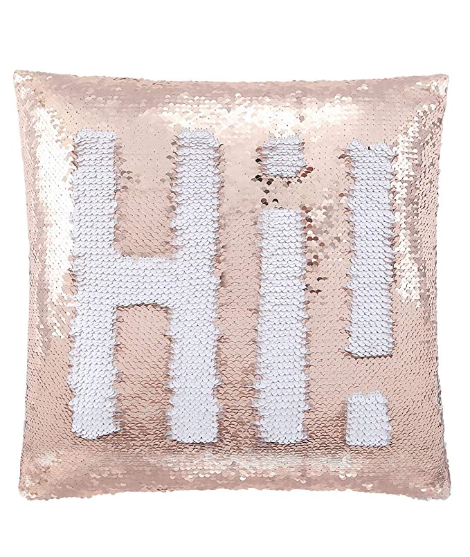 Mermaid Pillow Cover 16 X 16 Inches, Pillow Not Included (Resin/White)