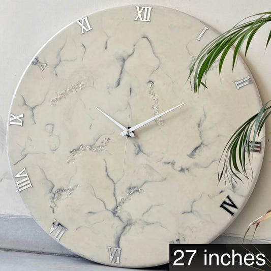 *Silver Dust Clock Large 27 Inches