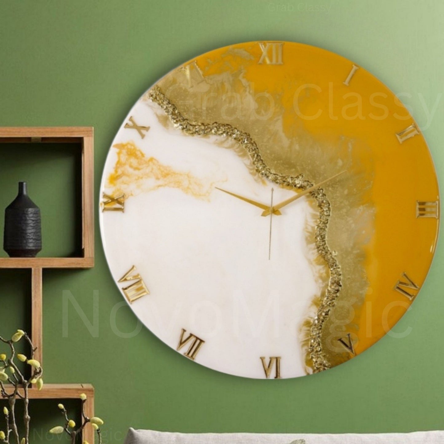 Fire Large Silent Clock 27 Inches